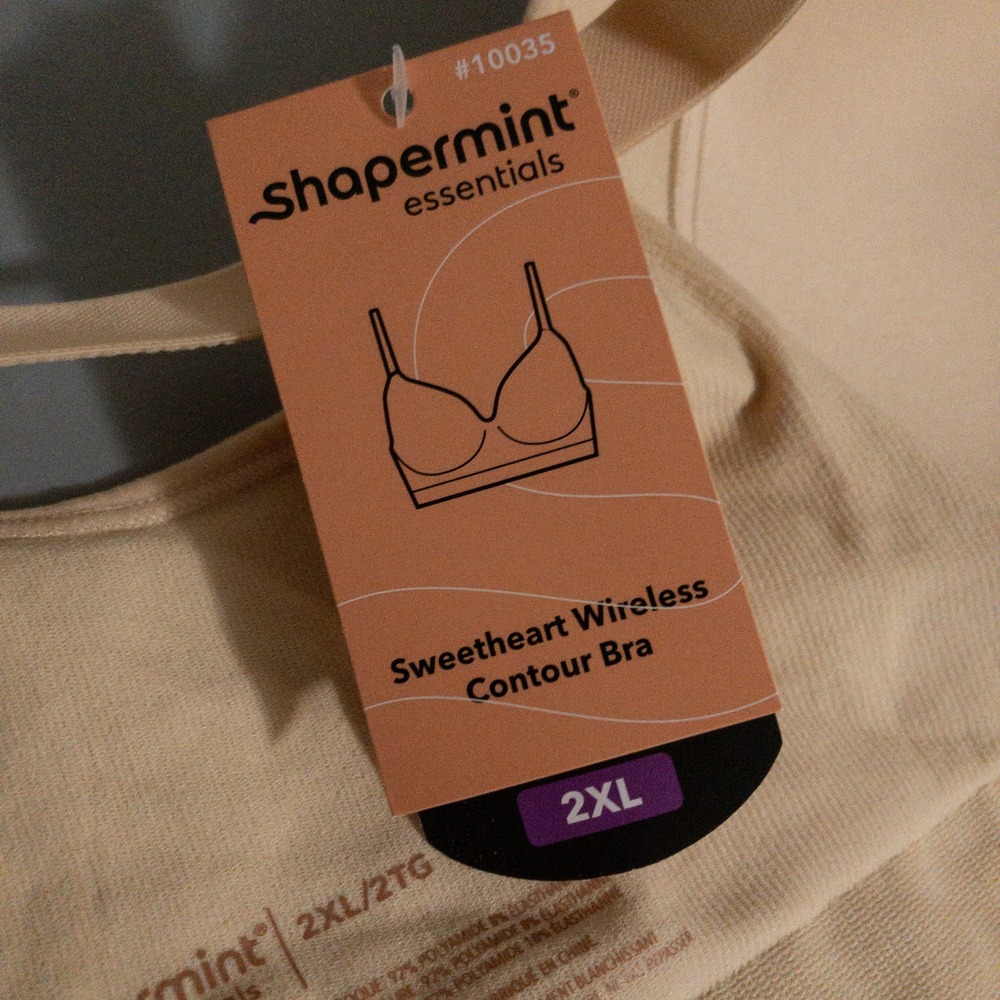Shapermint Essentials Sweetheart Wireless Contour Bra Size 2Xl Beige New - Picture 7 of 9